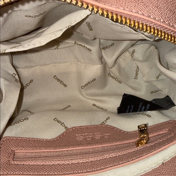 Bebe Dark Blush Mini Satchel with Gold Accents - Picture 7 of 8